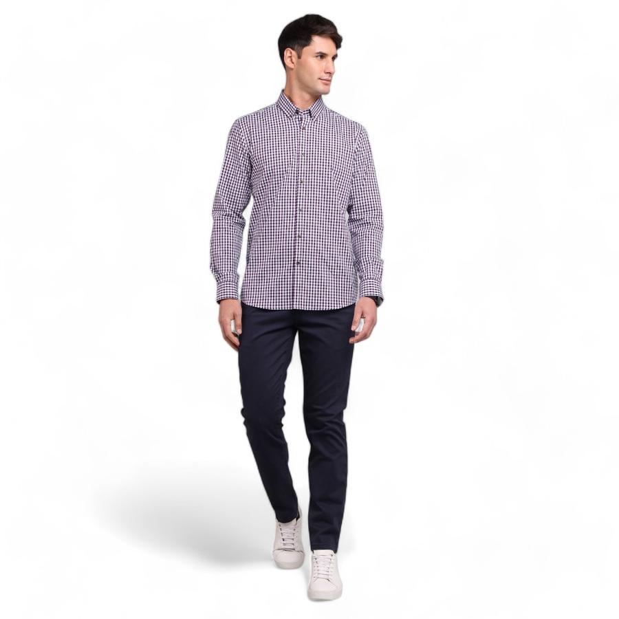 Camisa Cuadros Hombre Arrow Morado