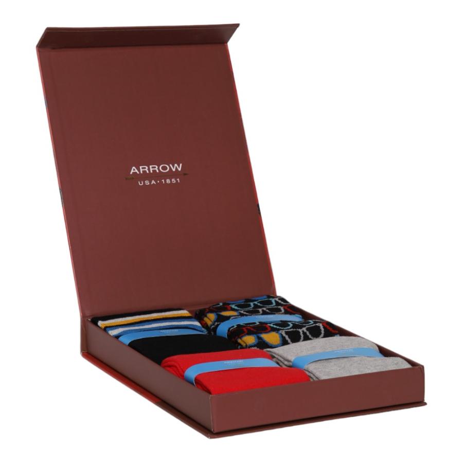Calcetines Hombre Pack 4 Arrow Design Multicolor Rojo