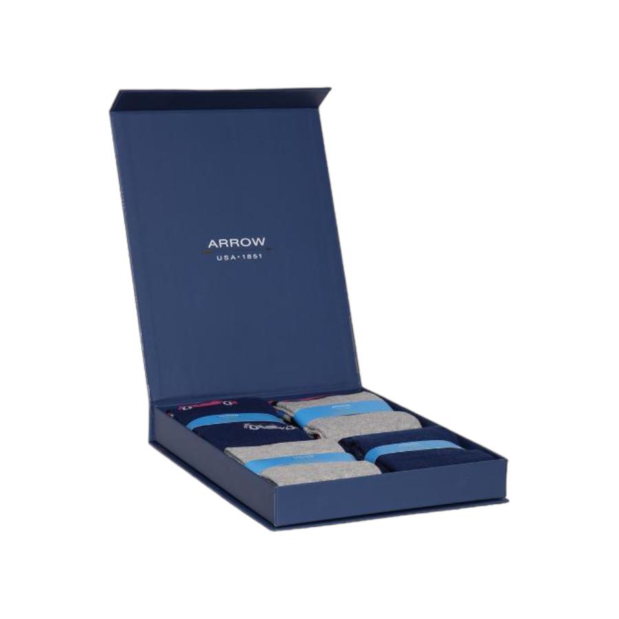 Calcetines Hombre Pack 4 Arrow Design Multicolor Azul