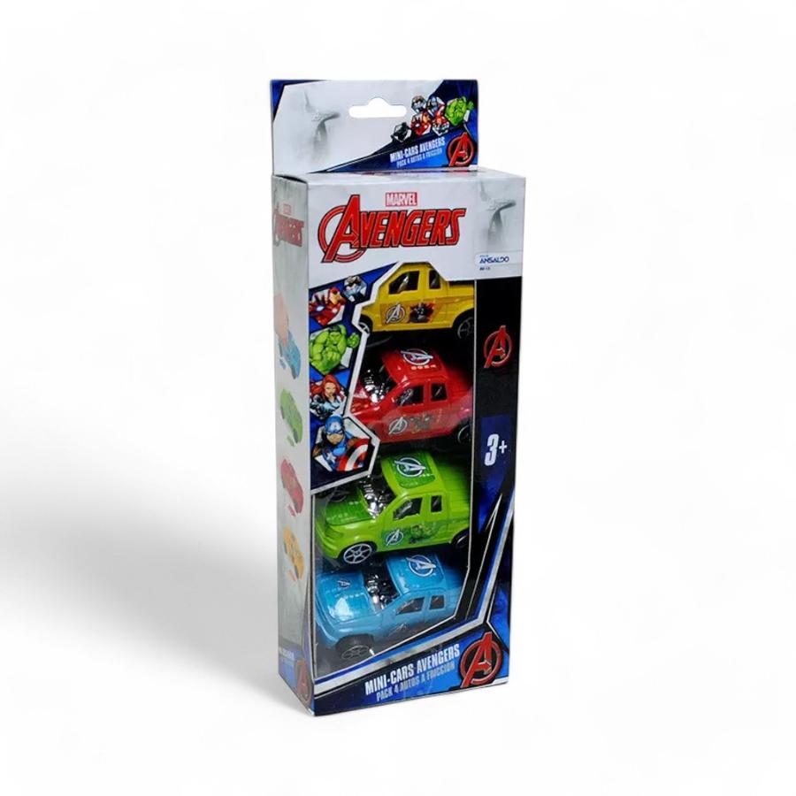 Pack 4 Mini Camionetas Marvel Avengers