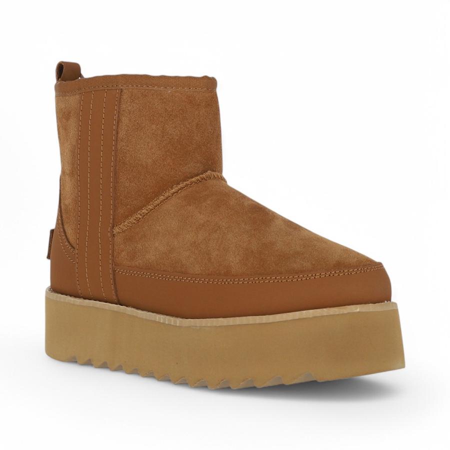 Bota Urbana Mujer Bamers Platform Café Claro