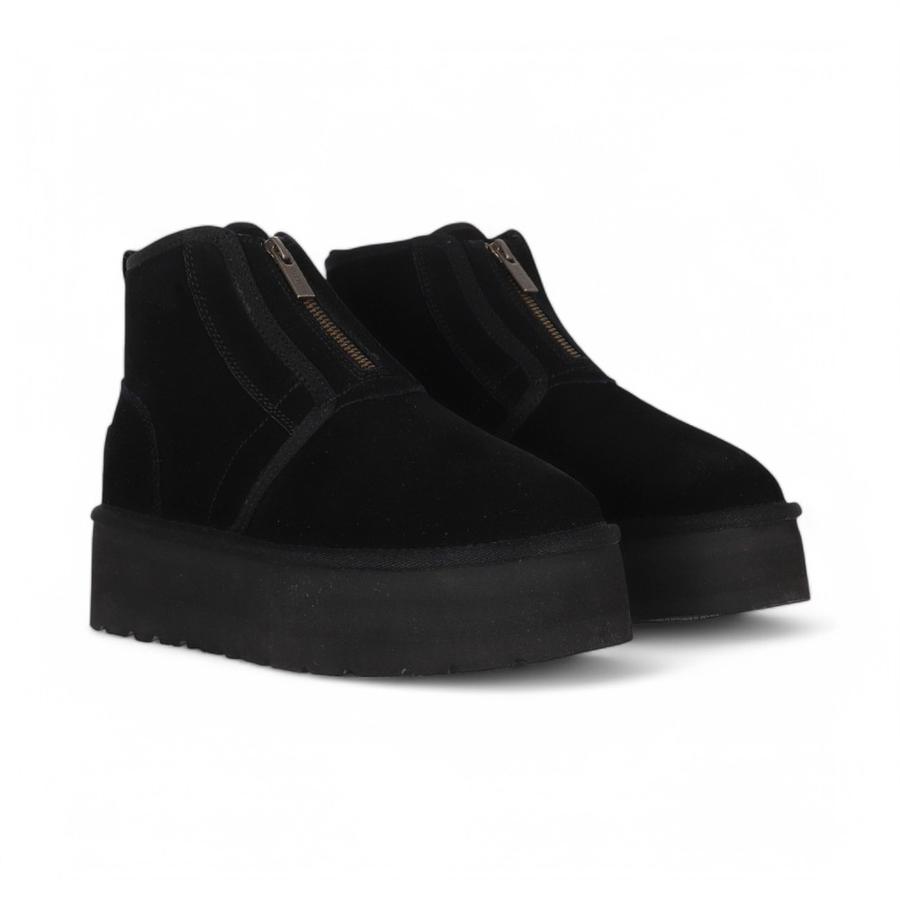 Bota Urbana Mujer Bamers Platform Blast Zip Negro