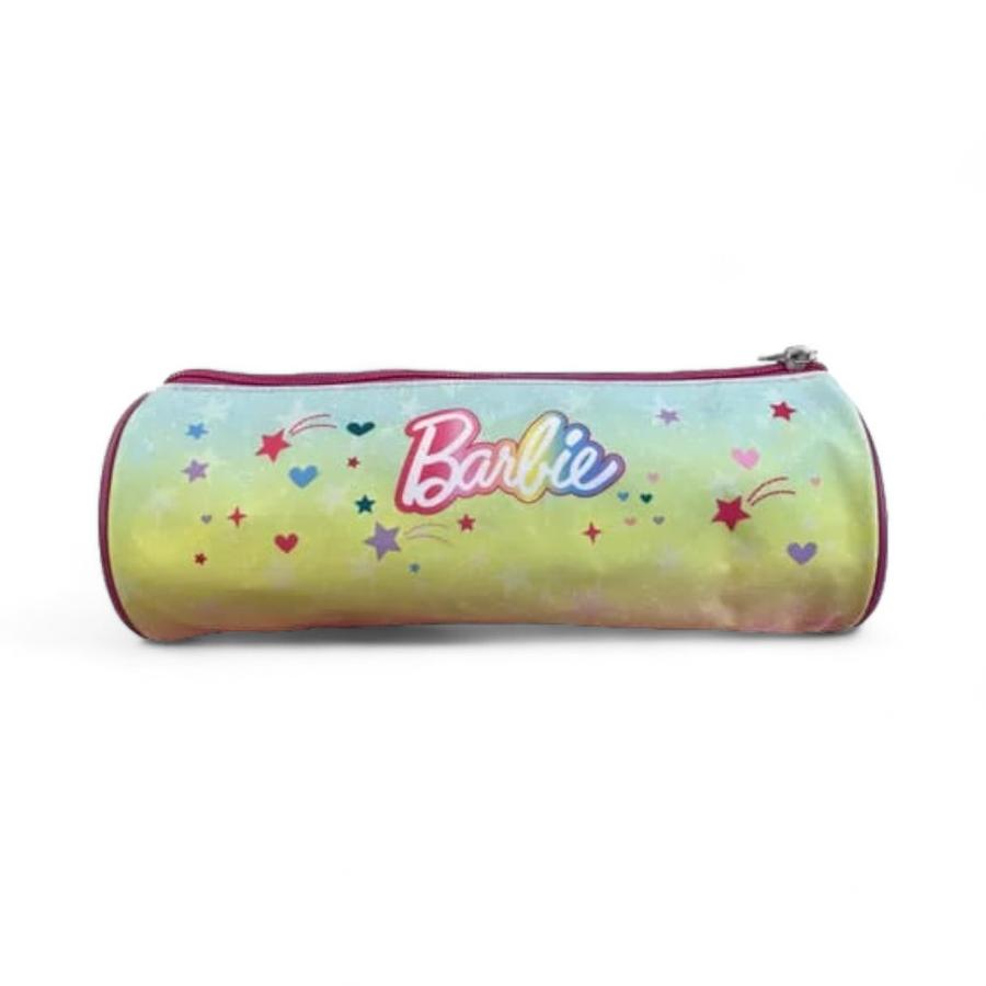 Estuche Infantil Barbie Cilindro Rosado