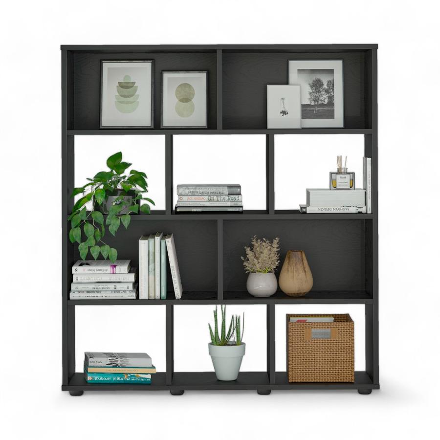 Estantería Baum Book 91x109 Cm 10 Repisas Negro