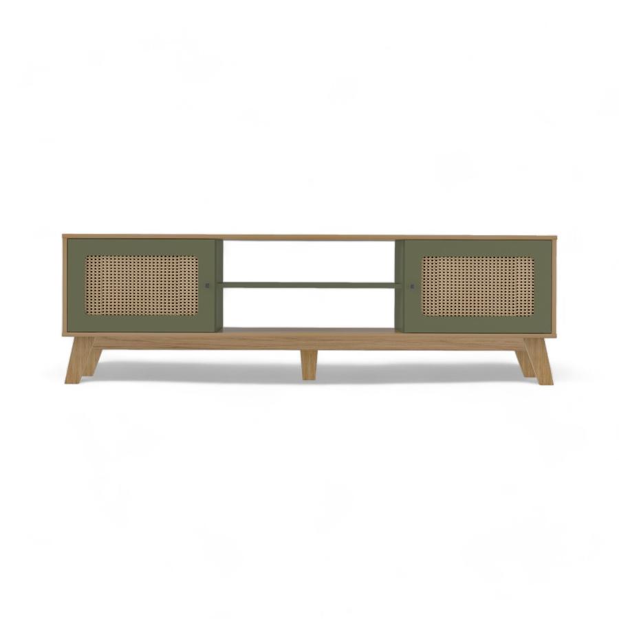 Rack Baum Charlotte 180x55 Cm Café Roble/Menta
