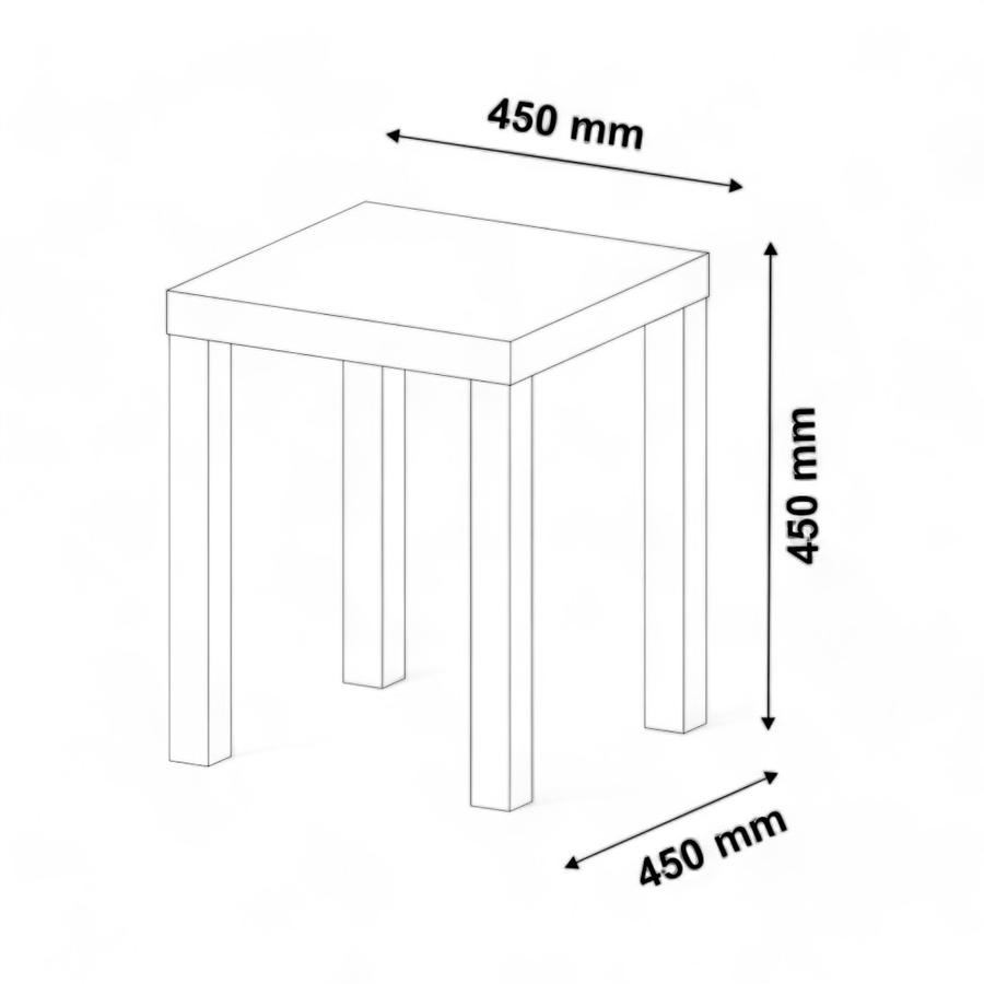 Mesa De Apoyo Baum Up 45x45 Cm Café Roble/Blanco