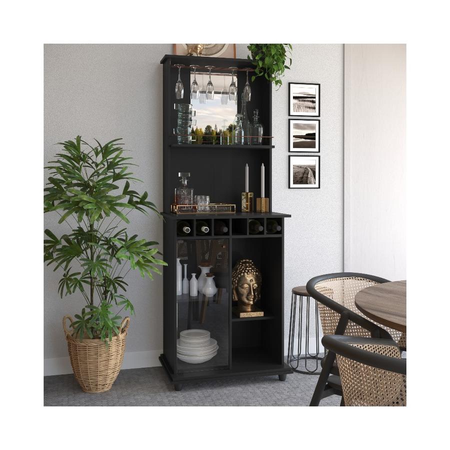 Mueble Bar Baum América 186x72 Cm Negro