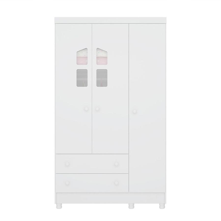 Closet BAUM Amore 3 Puertas + 2 Cajones Blanco