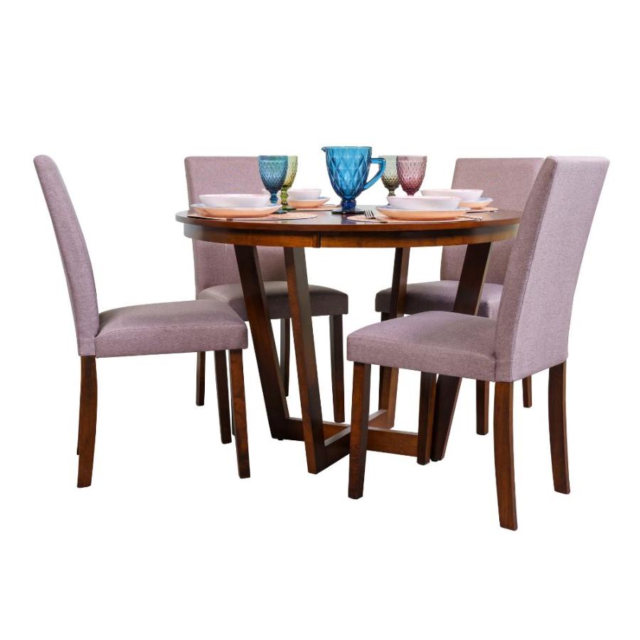 Comedor Redondo Baum Lucca 4 Sillas