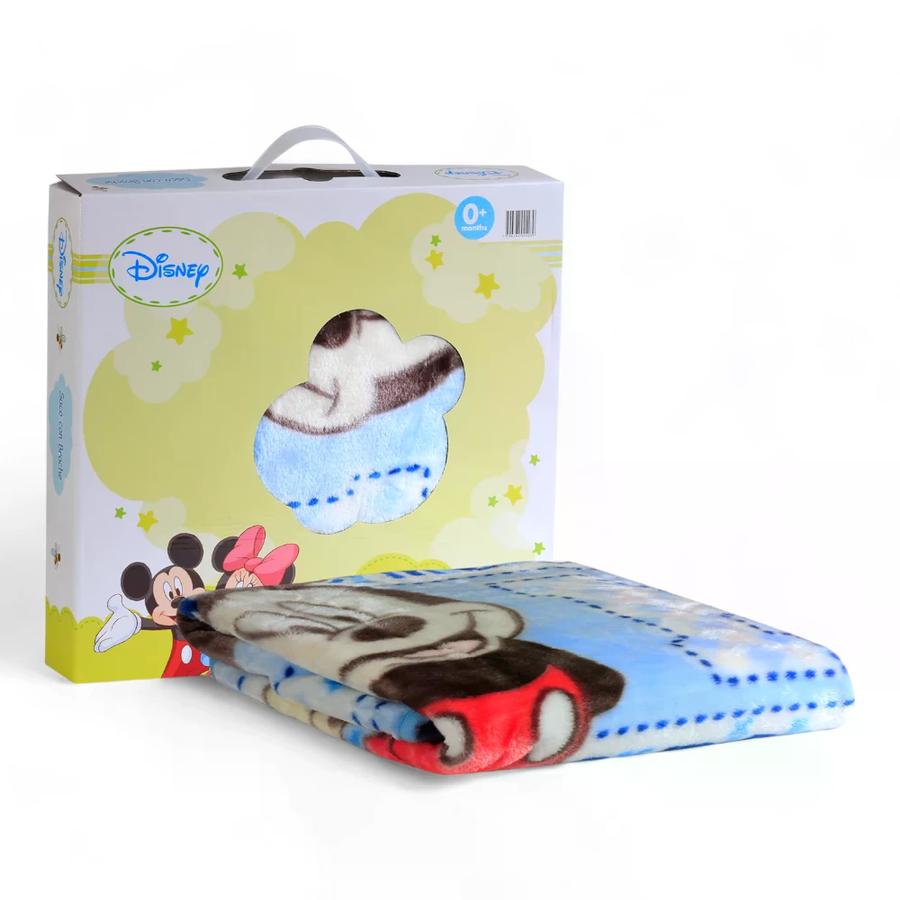 Saco Con Broche Bebesit Mickey Celeste