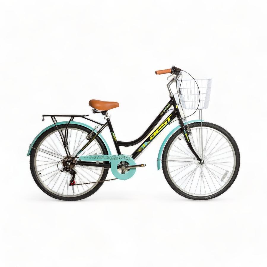 Bicicleta Best Branta City Aro 26 6V. Negro