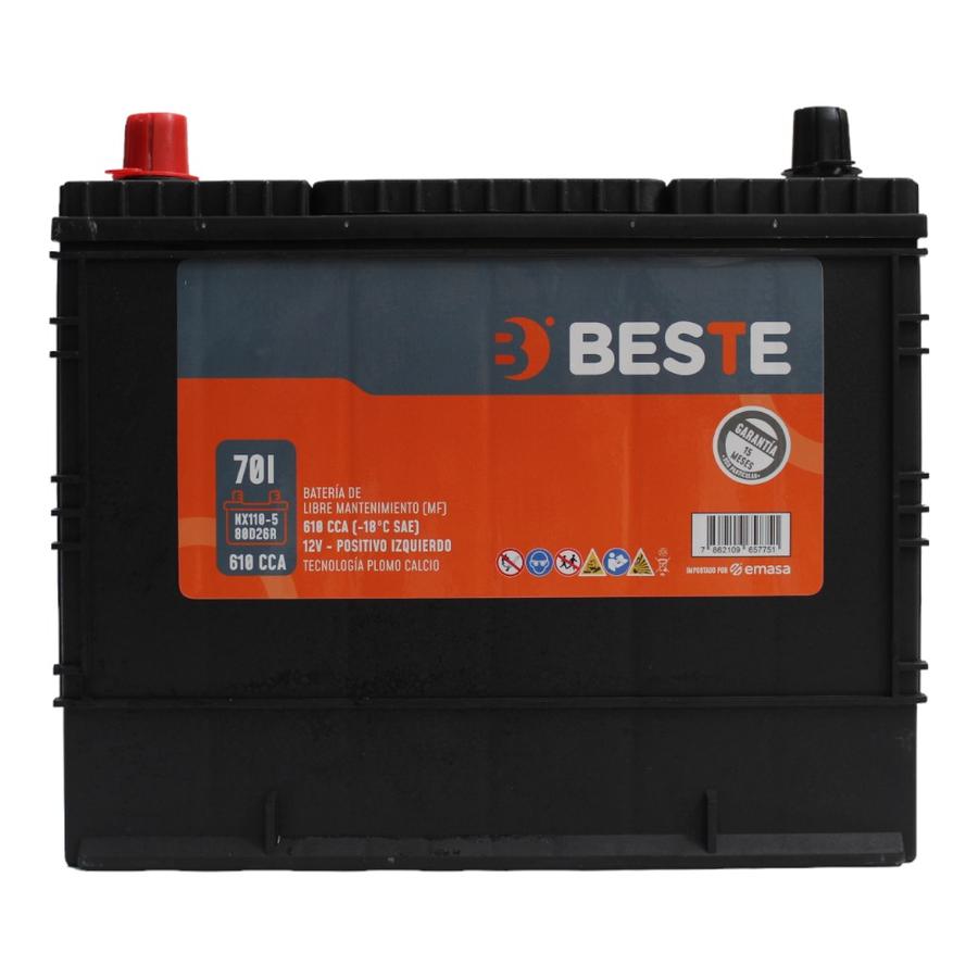 Batería 70 Ah Beste NX110-5 Positivo Izquierdo 600