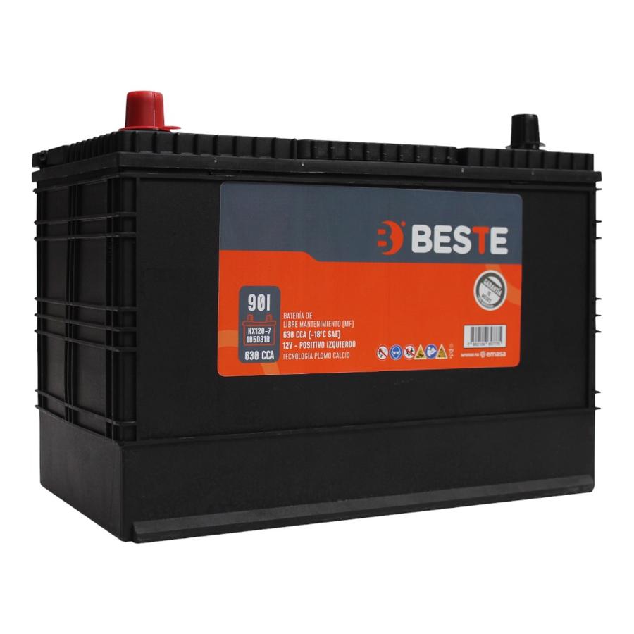 Batería 90 Ah Beste NX120-7 Positivo Izquierdo 650
