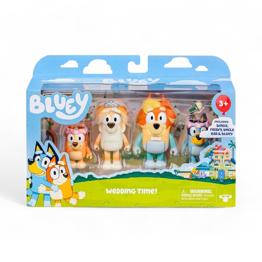 Set 4 Figuras Coleccionables Bluey Series 11 Multicolor