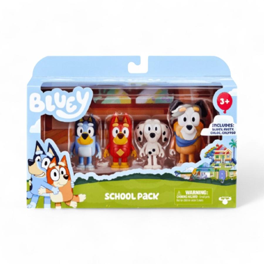 Set 4 Figuras Coleccionables Bluey Series 11 Multicolor