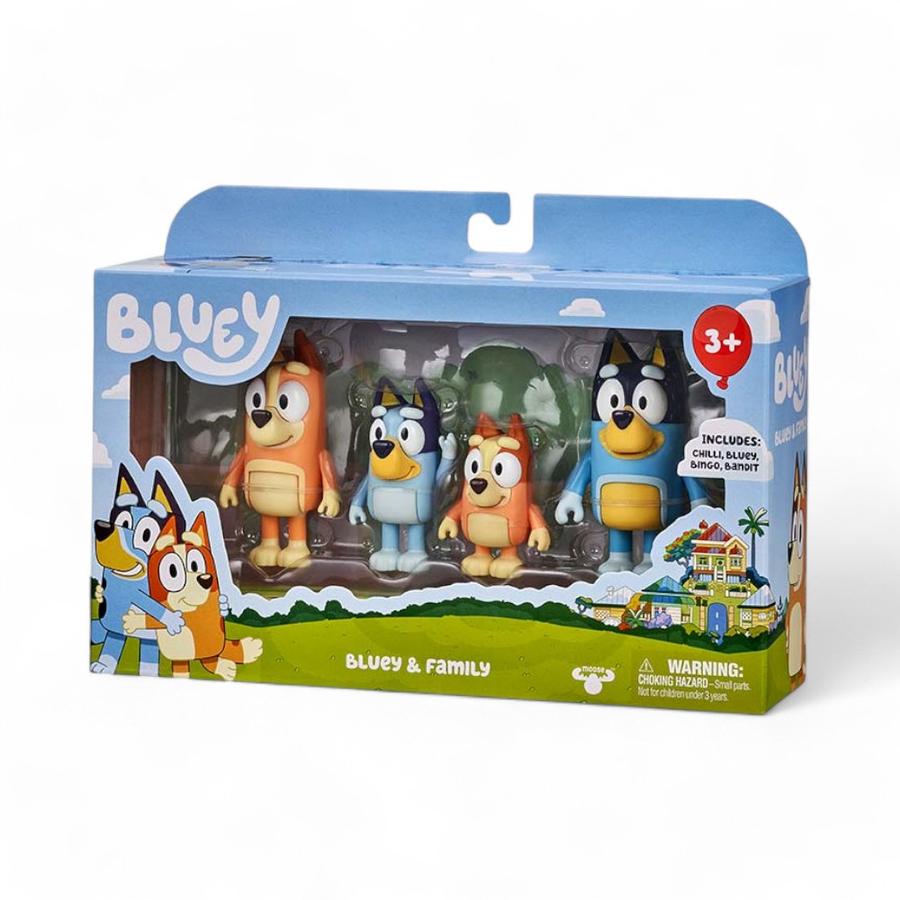 Set 4 Figuras Coleccionables Bluey Series 11 Multicolor