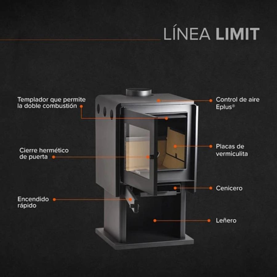 Calefactor Bosca A Leña Limit 380 Cert.
