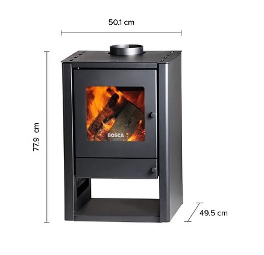 Calefactor Bosca A Leña Gold 380 Negro