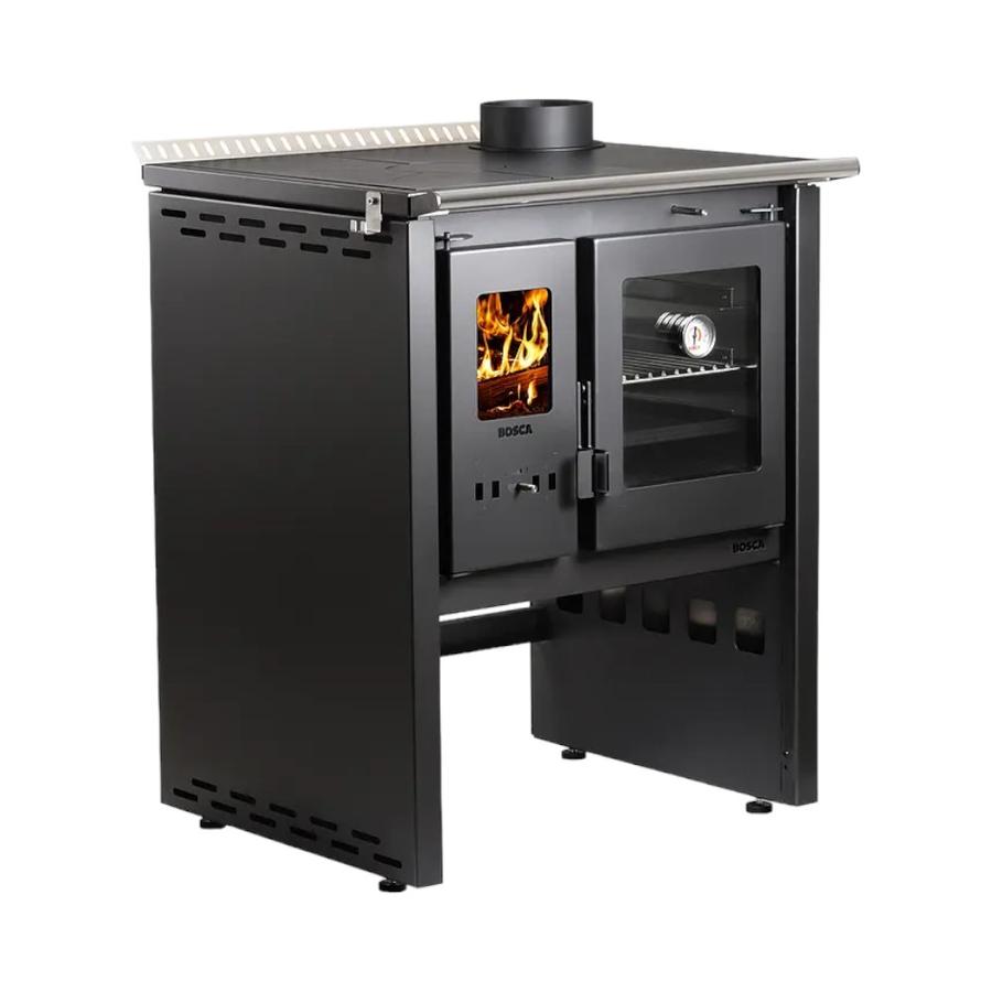 Cocina Leña Bosca Ares 70 39.5 Litros Negro