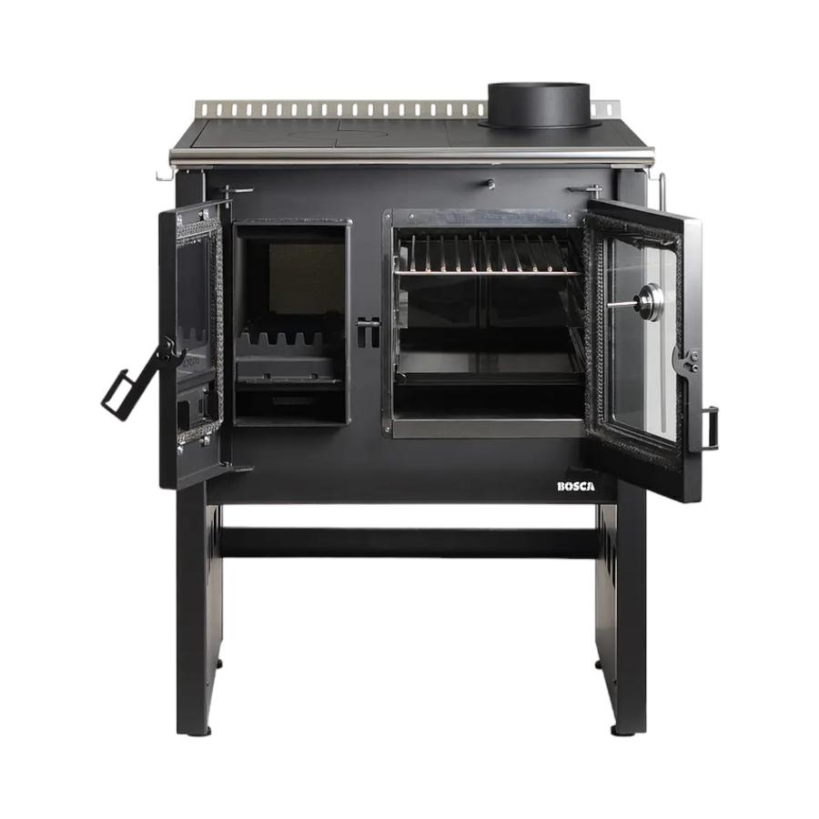 Cocina Leña Bosca Ares 70 39.5 Litros Negro