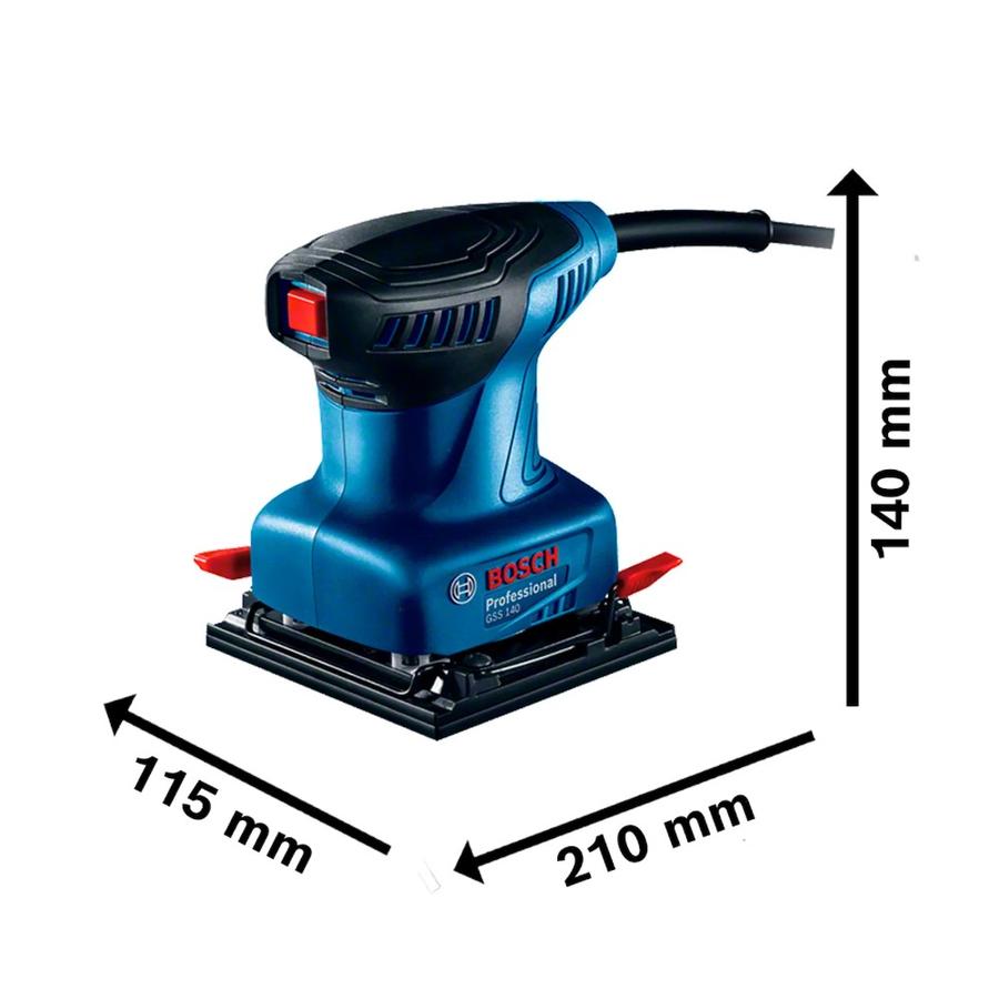 Lijadora Orbital De Palma Bosch GSS 140 220W + 3 Lijas