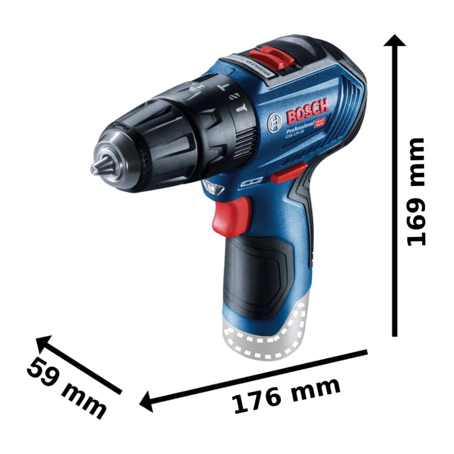 Taladro Bosch Gsb 12v-30 Solo Azul