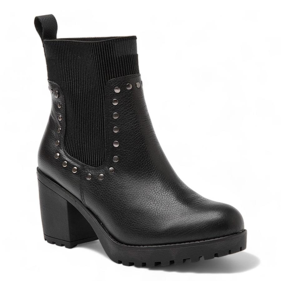 Botin Casual Mujer Bruno Rossi Cuero Negro