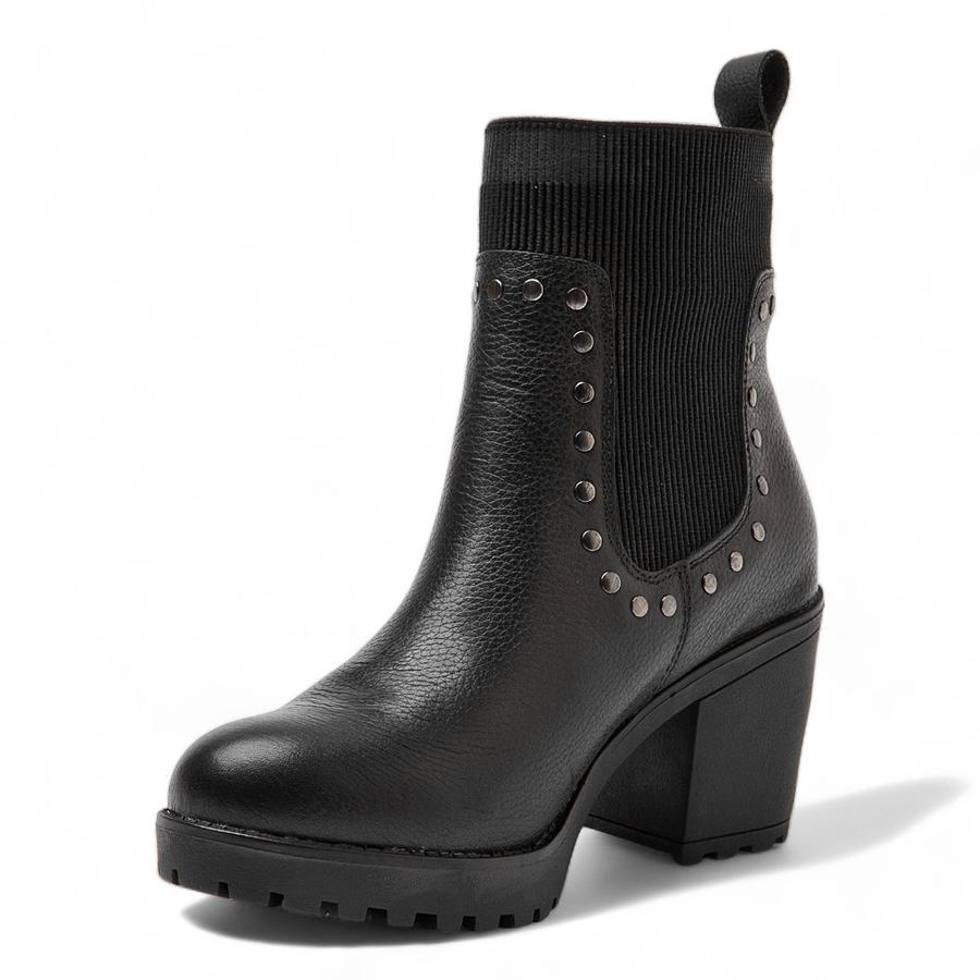 Botin Casual Mujer Bruno Rossi Cuero Negro