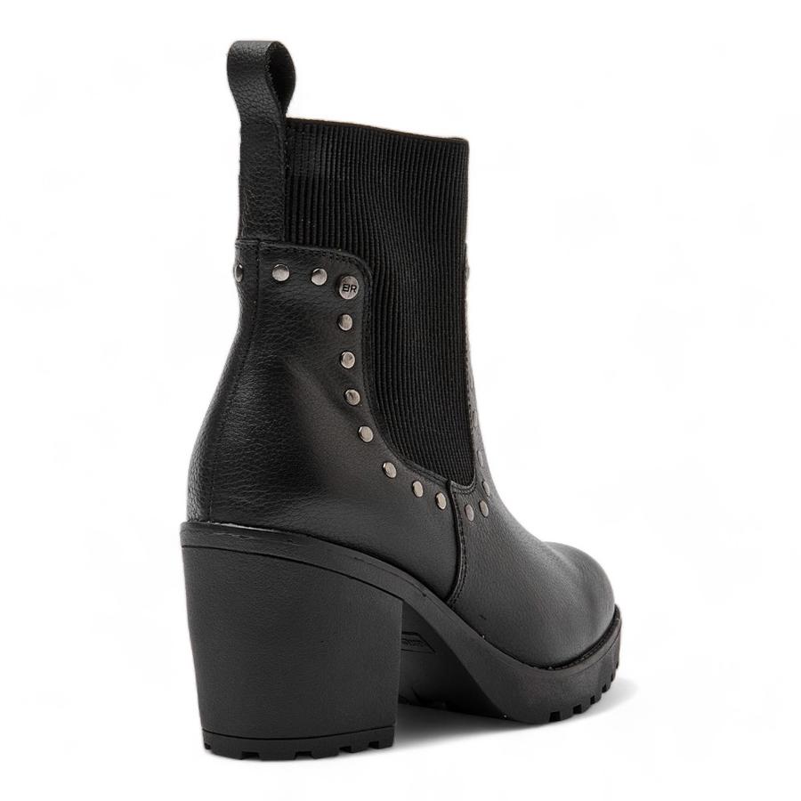 Botin Casual Mujer Bruno Rossi Cuero Negro