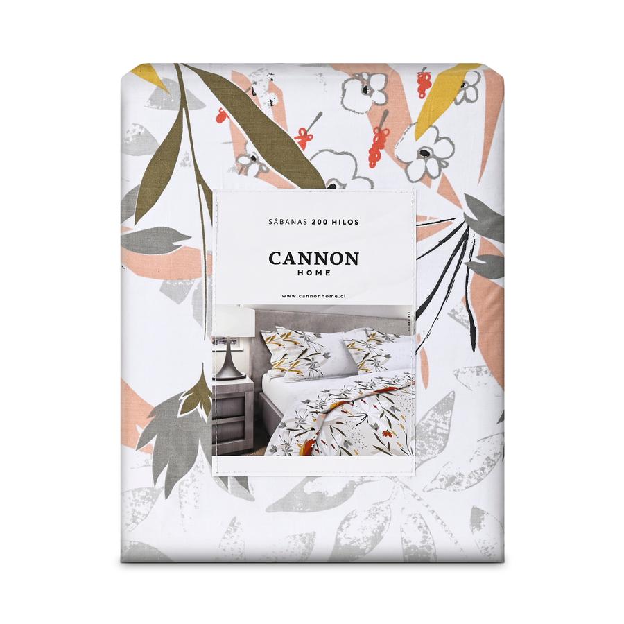 Juego Sabana Cannon 200H 60% Algodon  Kiki 2 Plazas