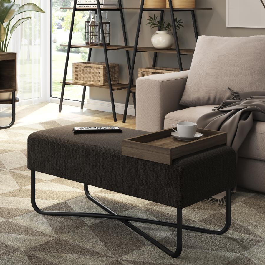 Pouff 1281 Legno Onix Negro