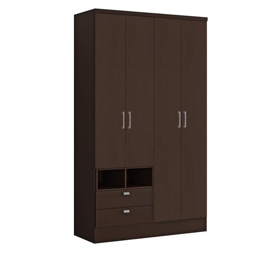 Closet 597 Tabaco Touch 4 Puertas + 2 Cajones