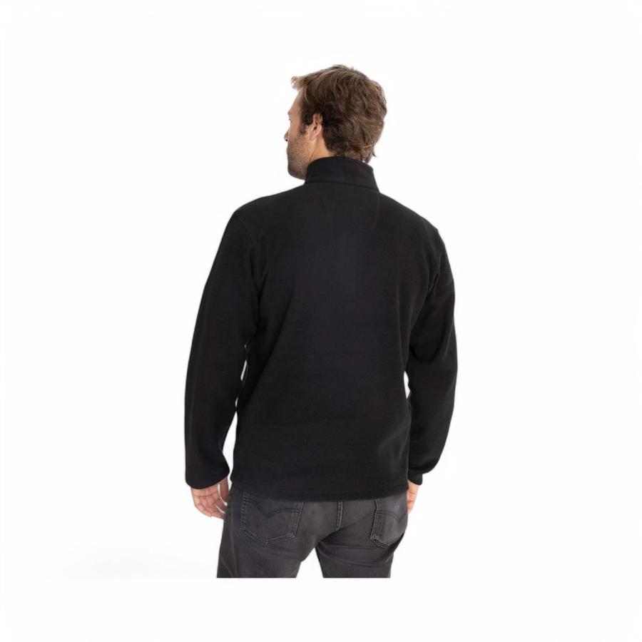 Polar Hombre Caterpillar Microfleece 1/4 Zipper Negro