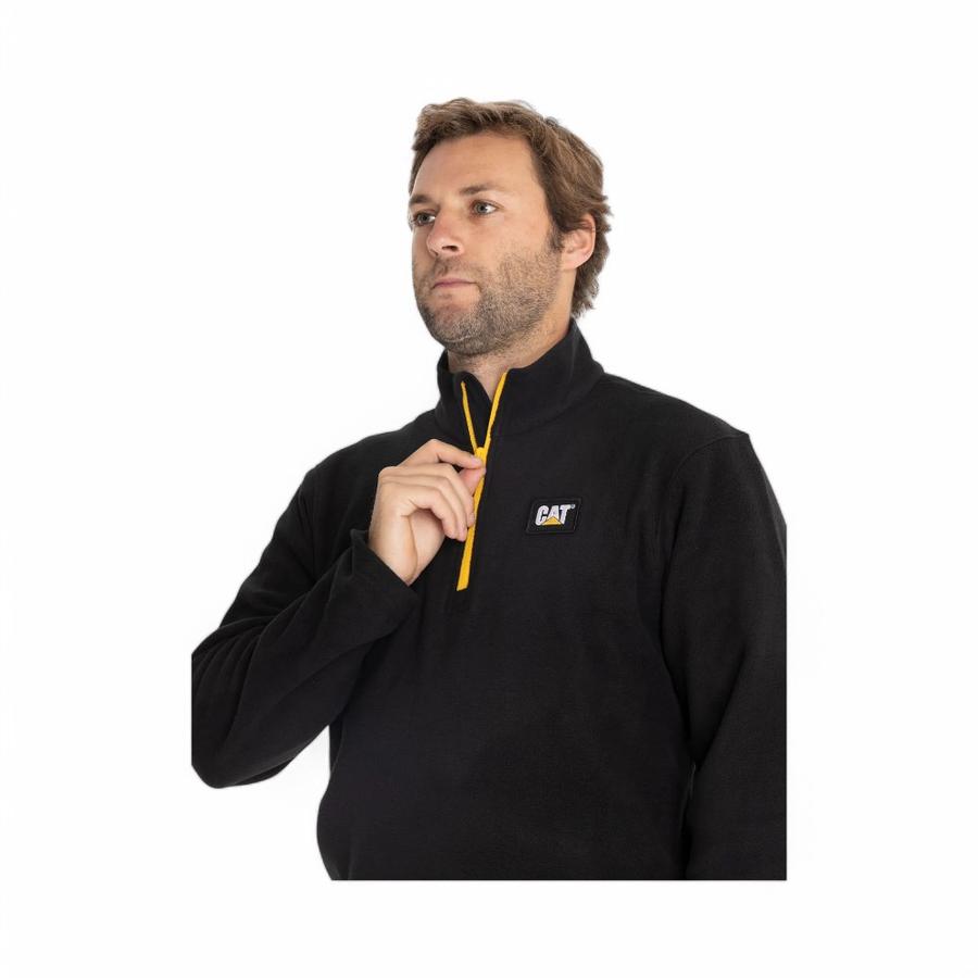 Polar Hombre Caterpillar Microfleece 1/4 Zipper Negro