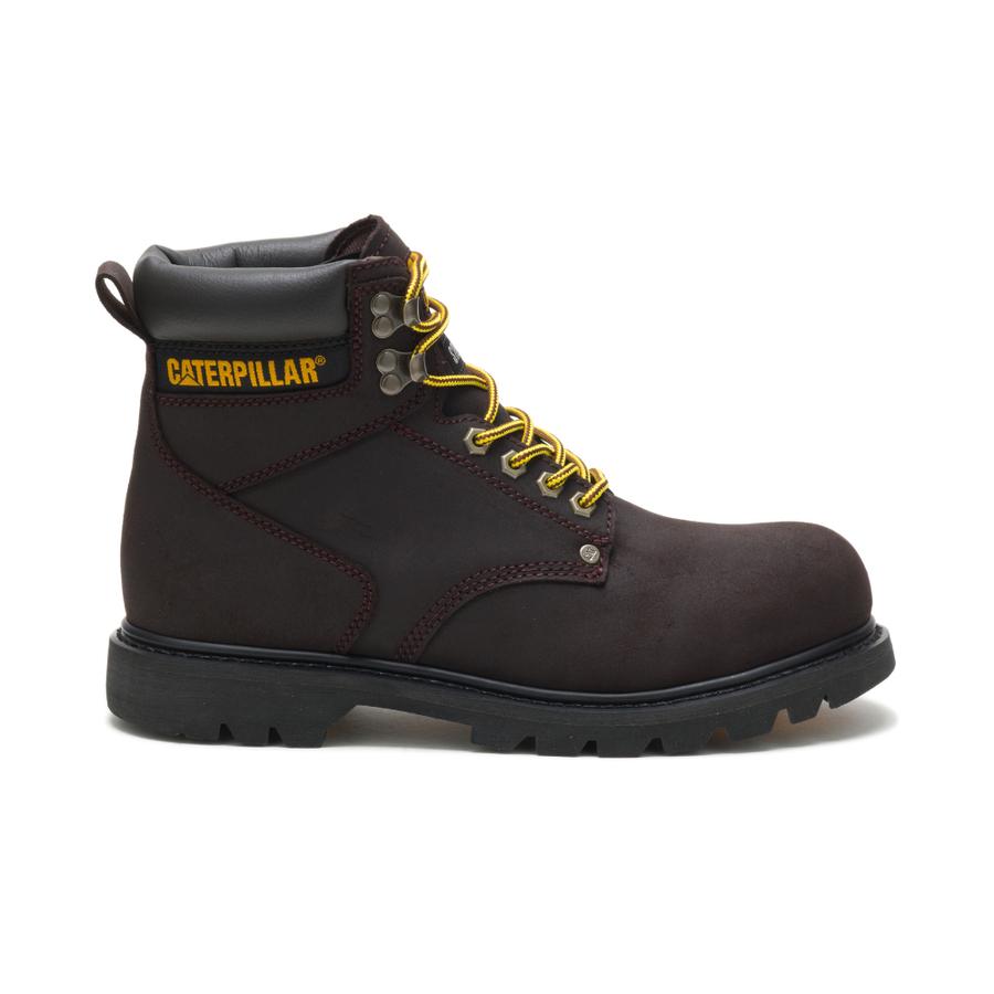 Botines Hombre Industrial Second Shift Cat Chocolate