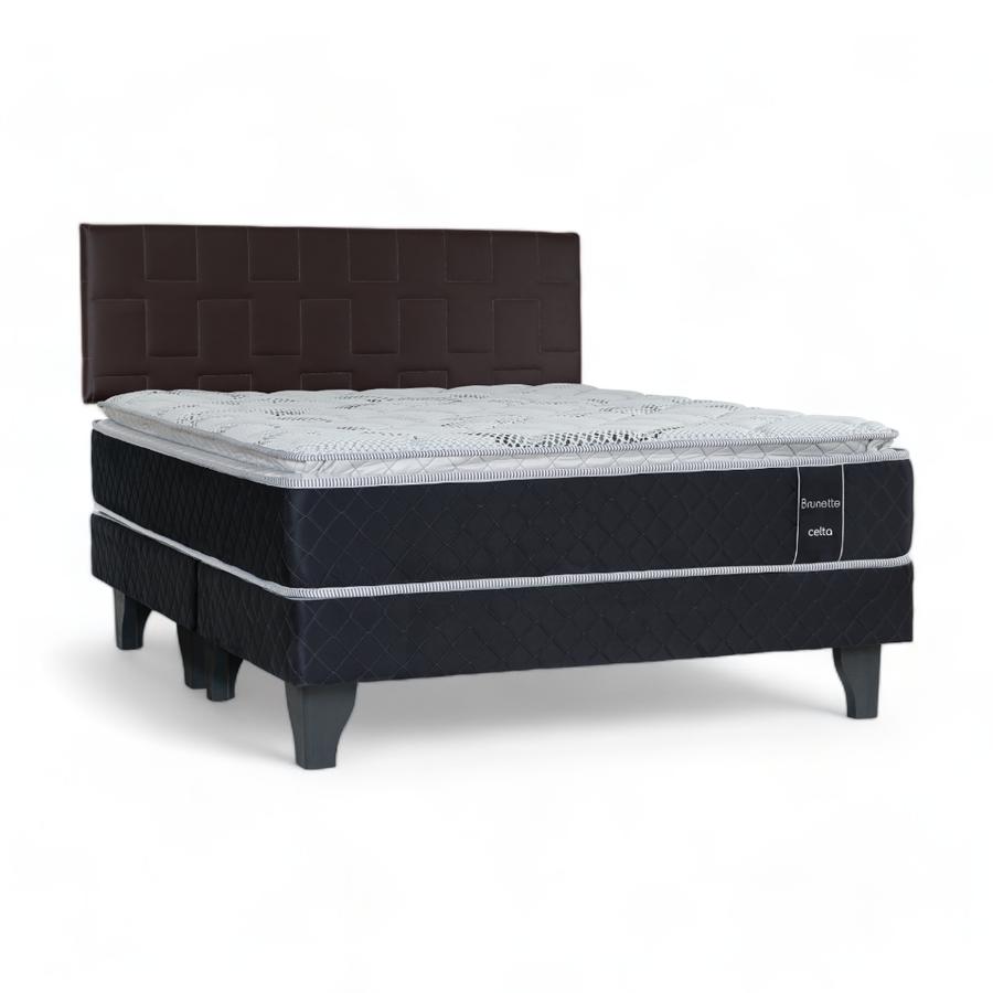 Cama Brunette Celta+ Respaldo Bilbao 2Plazas BD 1.50x1.90cm