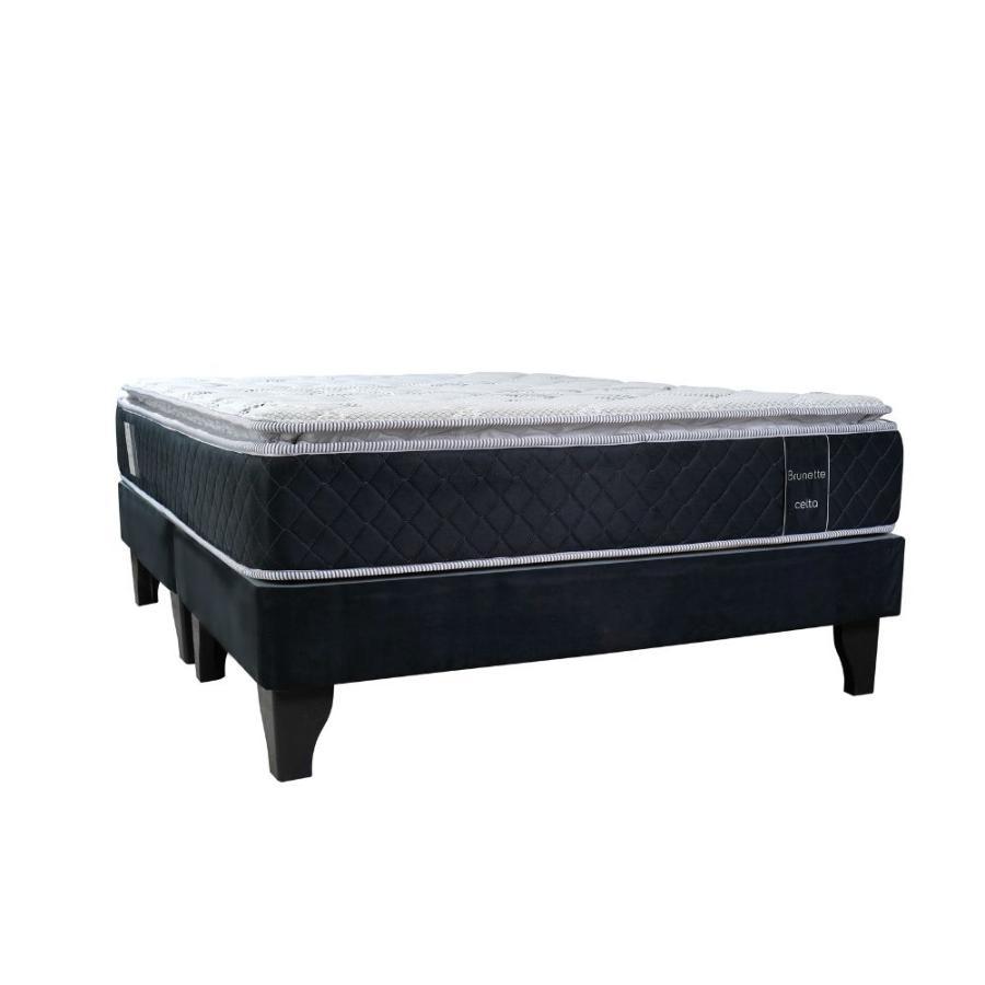 Cama Celta Brunette+Respaldo Bilbao 2 Plazas Base Dividida
