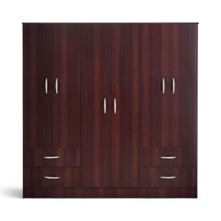 Clóset CIC Maipo 6Puertas 4Cajones 180x180x47 Cm Café Oscuro