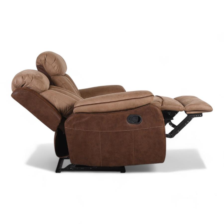 Sofá Reclinable Cic 2 Cuerpos Café
