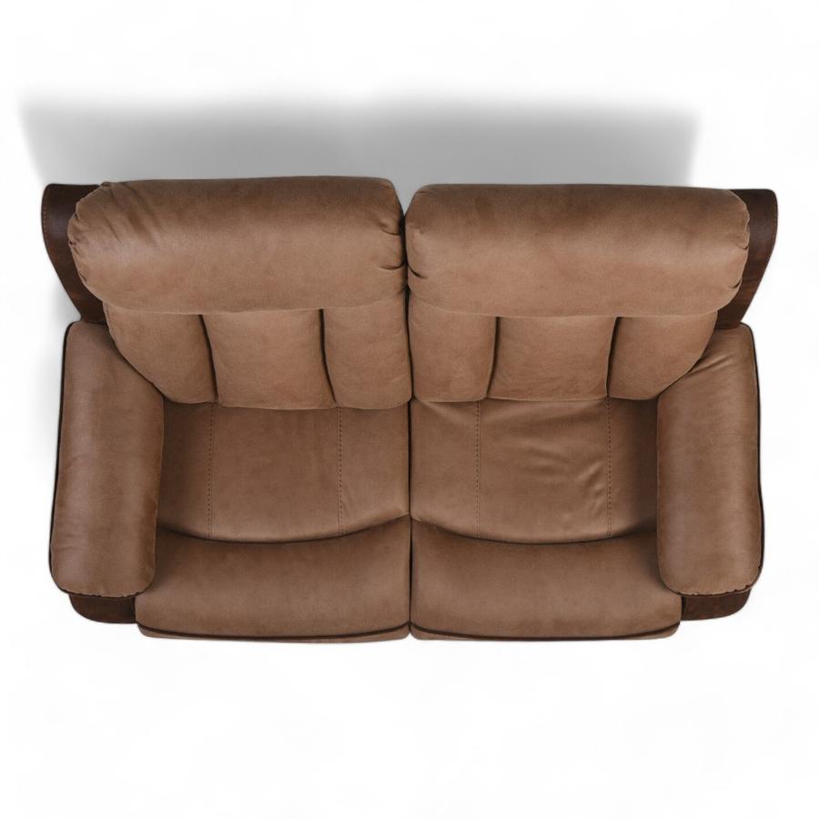 Sofá Reclinable Cic 2 Cuerpos Café
