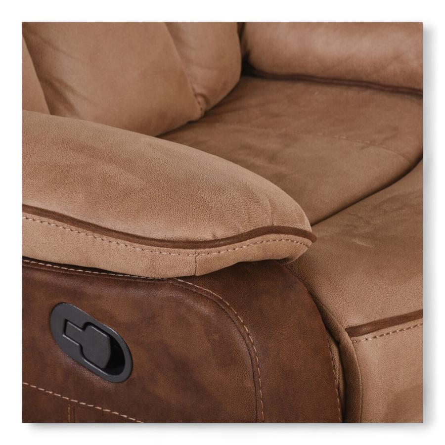 Sofá Reclinable Cic 2 Cuerpos Café