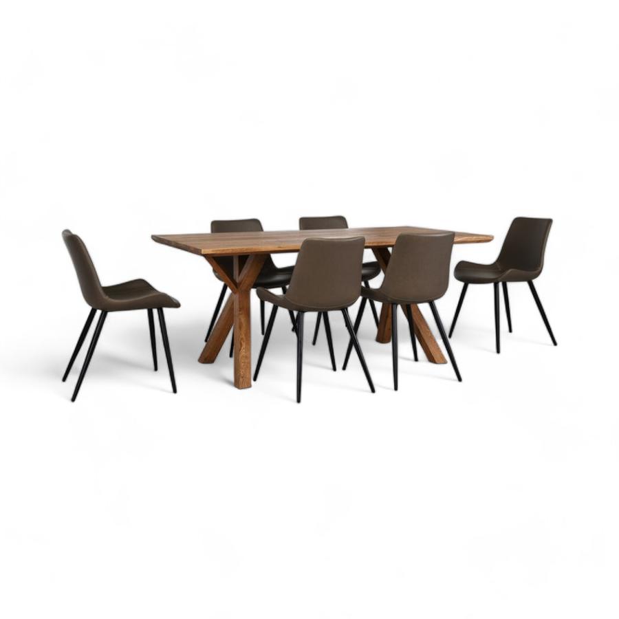 Set Comedor 6 Sillas + Mesa CIC Scotland 1.8 Metros Gris