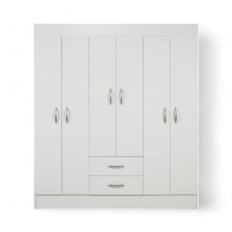 Clóset CIC Trancura 6 Puertas 156x179x45 Cm Blanco