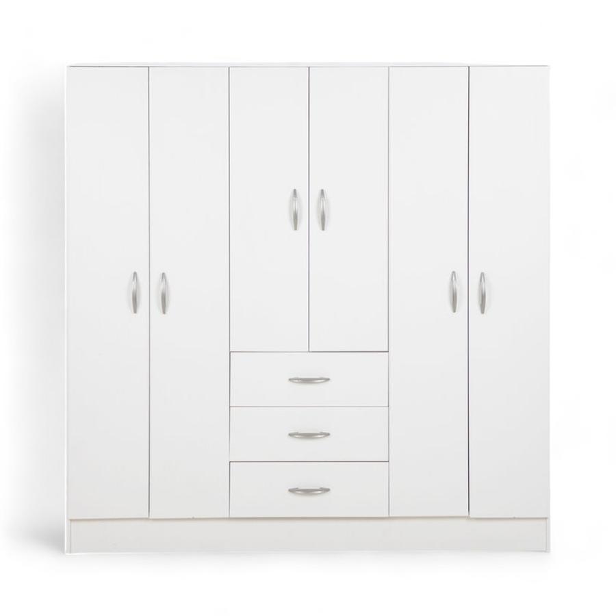 Clóset CIC Maipo 6 Puertas 3 Cajones 180x180x47 Cm Blanco