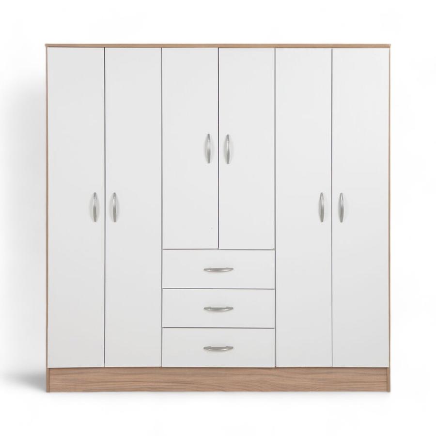 Clóset CIC Maipo 6 Puertas 3 Cajones 180x180x47 Cm Olmo