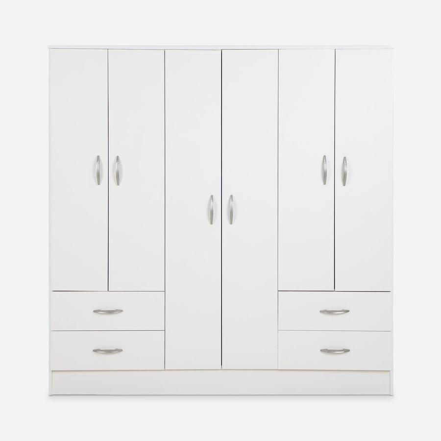 Clóset CIC Maipo 6 Puertas 4 Cajones 180x180x47 Cm Blanco