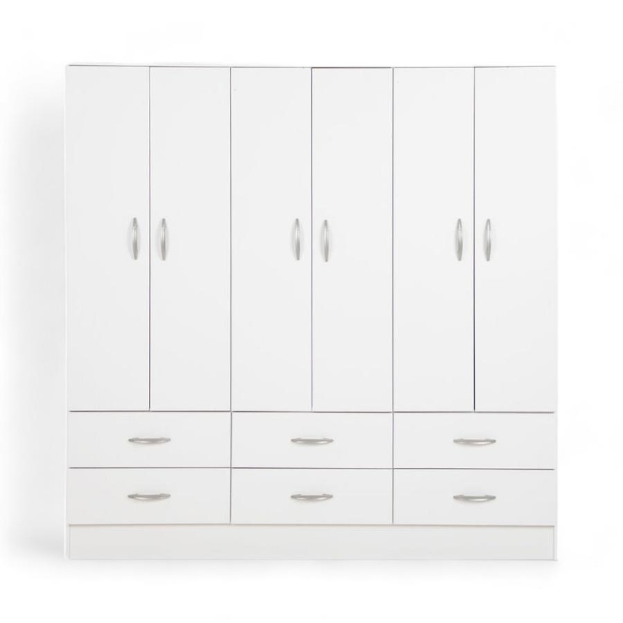 Clóset CIC Maipo 6 Puertas 6 Cajones 180x180x47 Cm Blanco