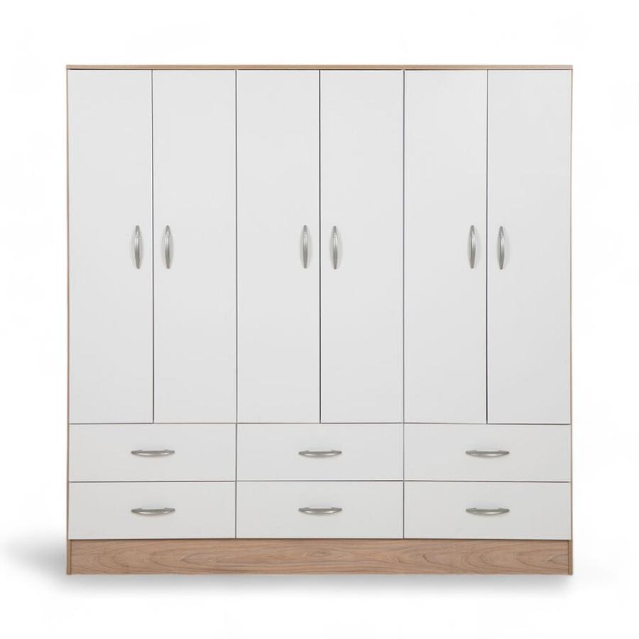 Clóset CIC Maipo 6 Puertas 6 Cajones 180x180x47 Cm Olmo