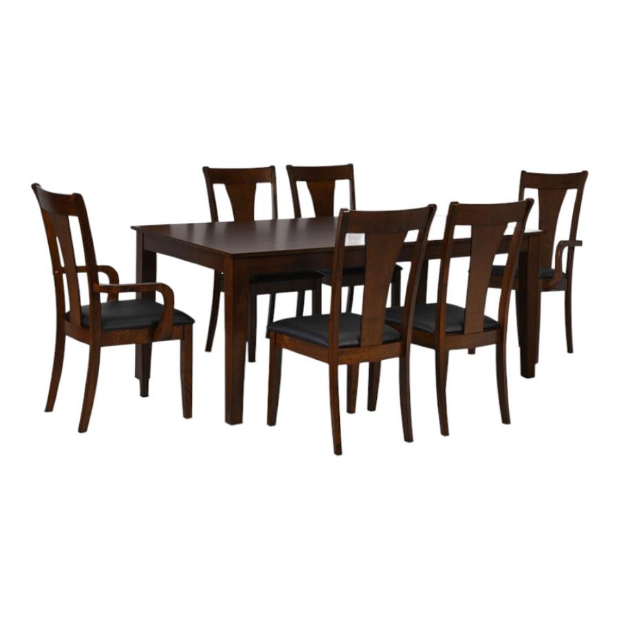 Comedor 4 Sillas + 2 Sitiales Cic Thomas 180 Cm Café