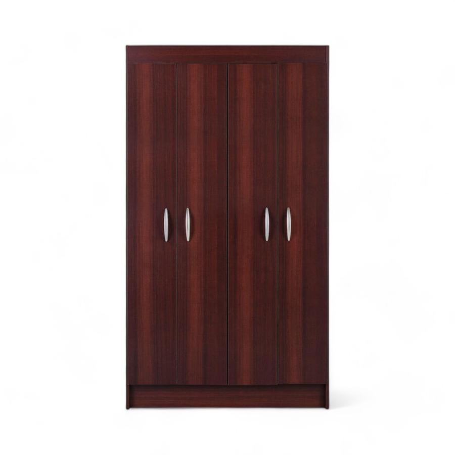 Clóset CIC Bagua 4 Puertas 95x170x37.5 Cm Café Oscuro